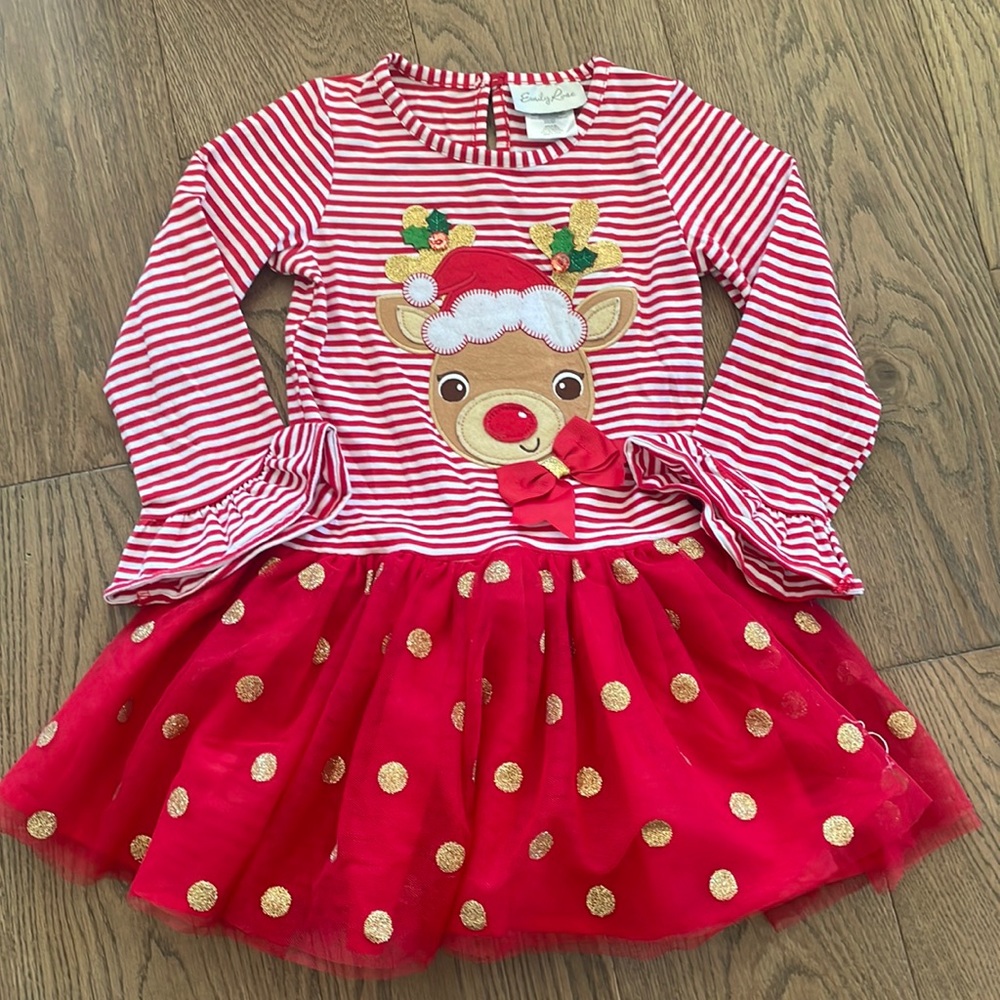 NWOT-Emily Rose Girl’s Reindeer Dress